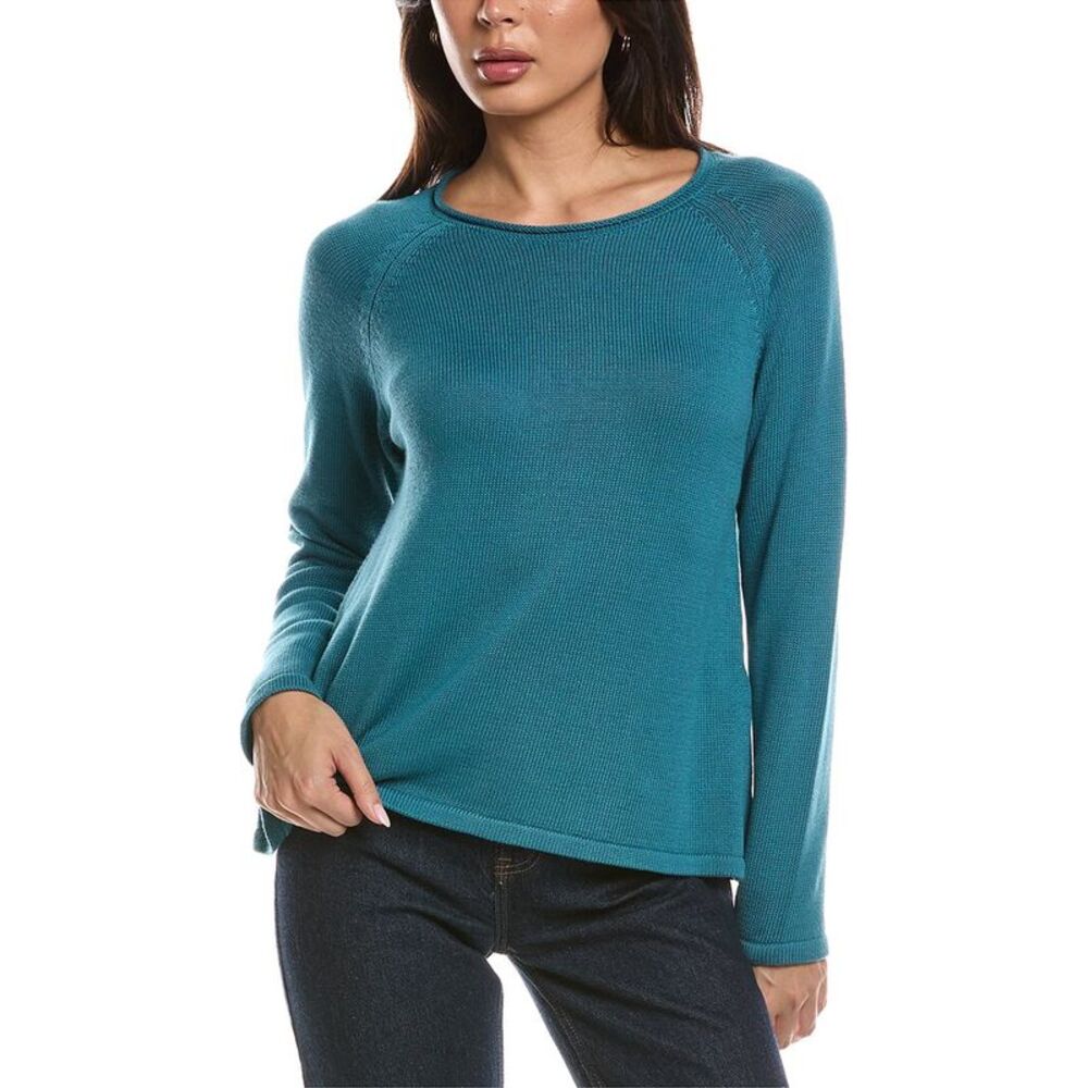 Eileen Fisher Womens  Raglan Sweater, Blue
